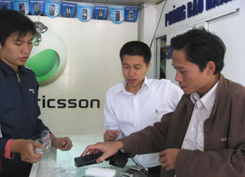 Bao da cho điện thoại.